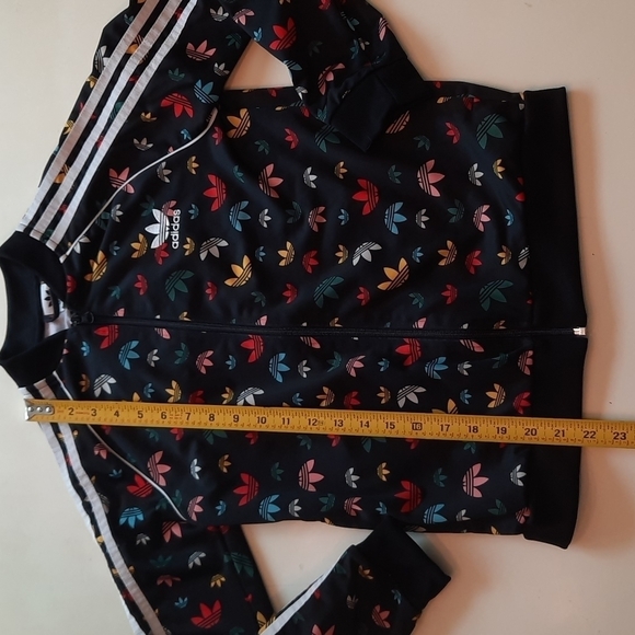 Adidas logo black track zip up jacket - Picture 6 of 7